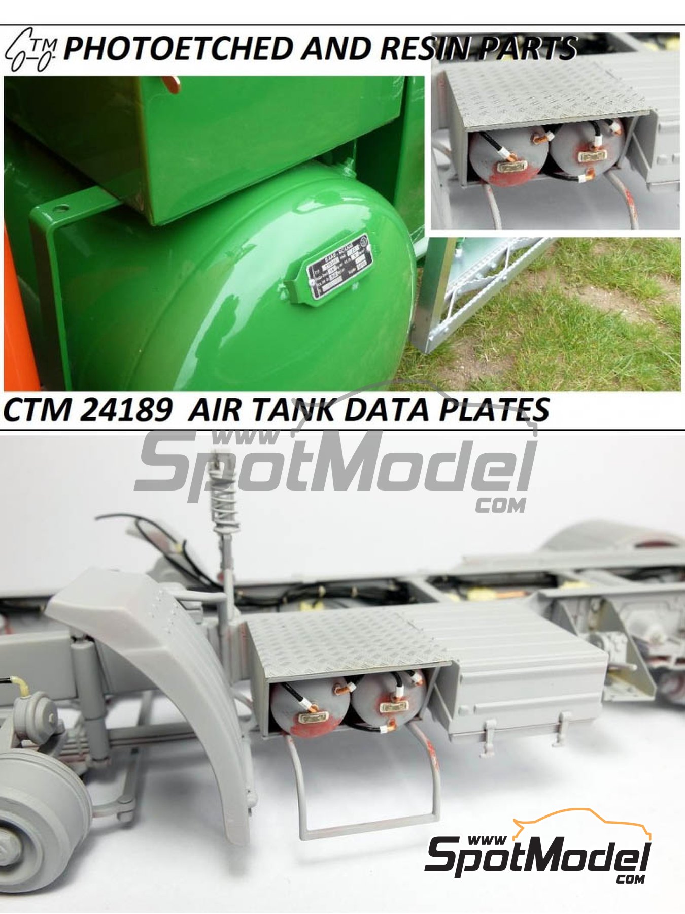 Czech Truck Model CTM24189: Detail 1/24 scale - Air tank data